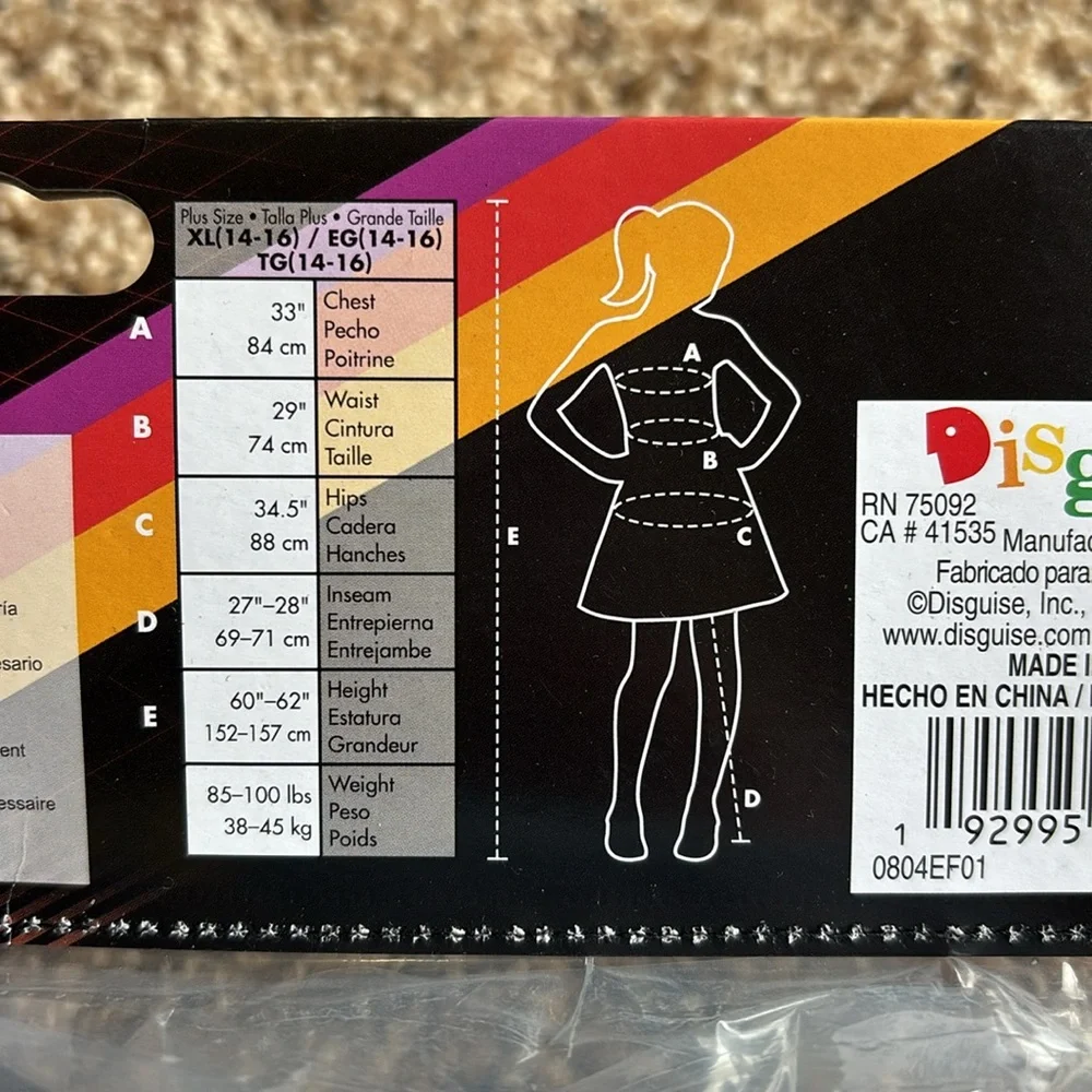 Stranger Things Max Costume Kit Girls XL 14-16 Halloween Cosplay Netflix